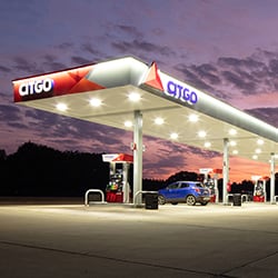 CITGO gas station at night