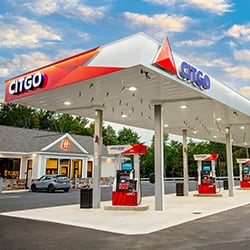 CITGO gas station angled