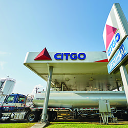 18-wheeler refilling gas at CITGO