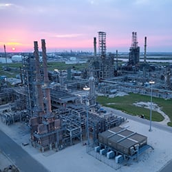 CITGO refinery at sunset