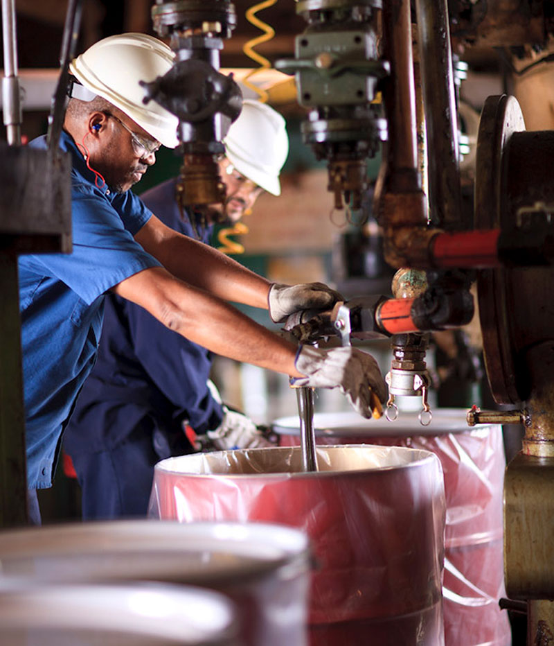 Lube workers