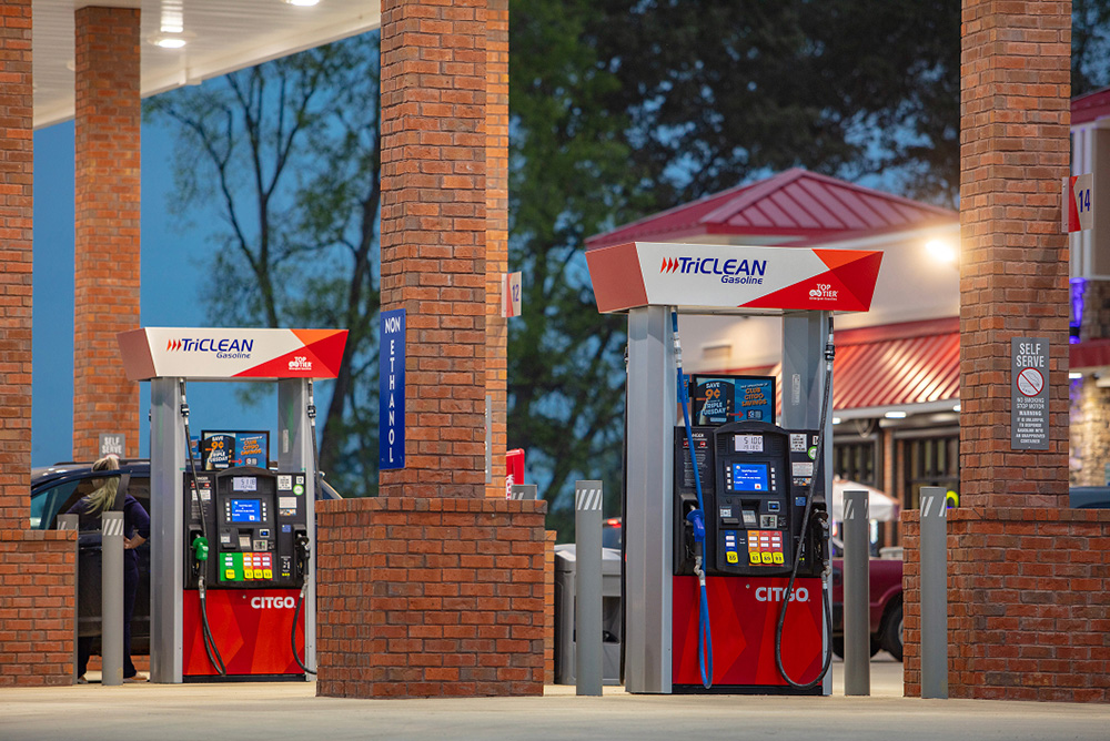 CITGO fuel dispensers at a retail location