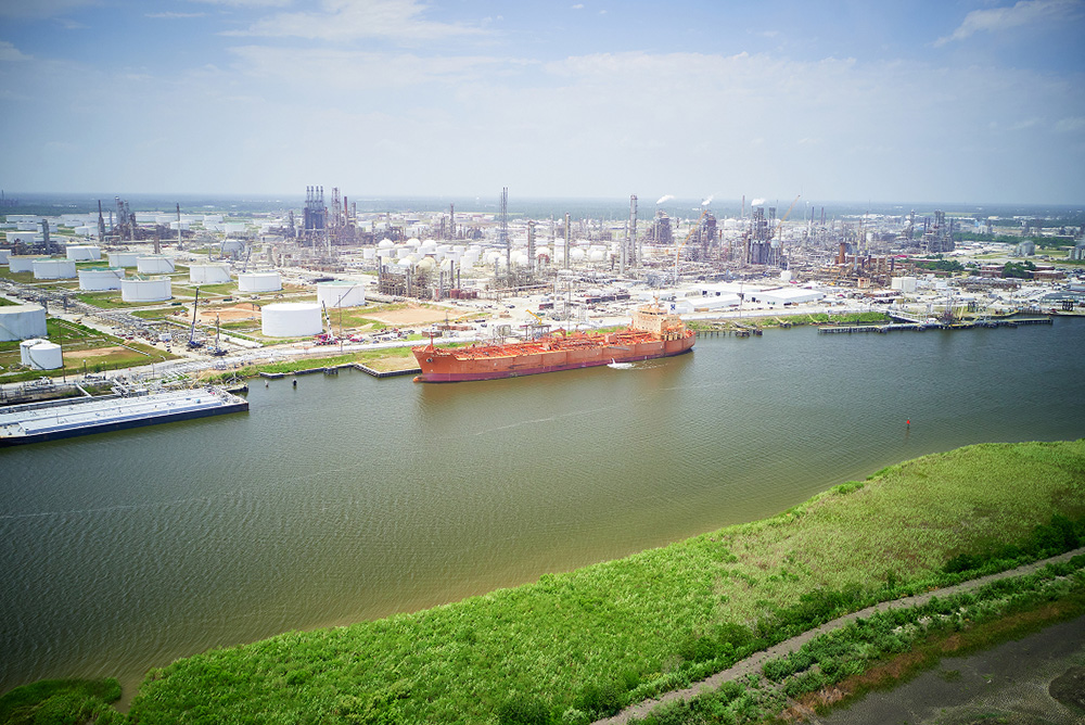 Lake Charles Refinery along the Calcasieu Ship Channel