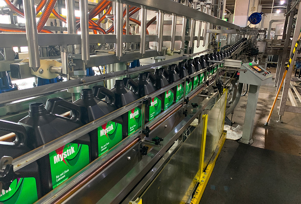 Mystik Lubricants production line