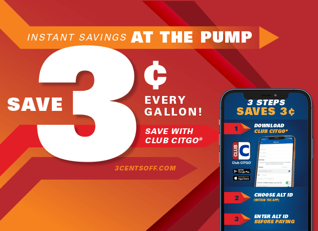 Pay cash-free at the pump with the free app!